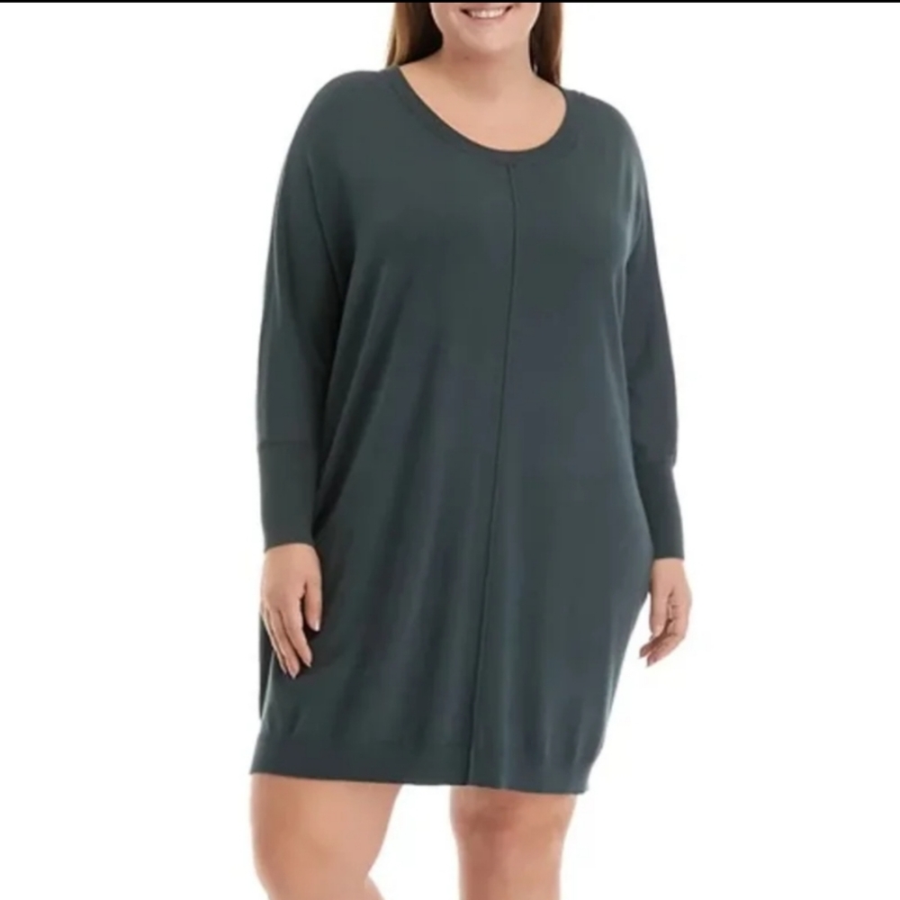 Wonderly Studio Short Knit Dress Size 1X Charcoal Grey BNWT SO 1 Left!